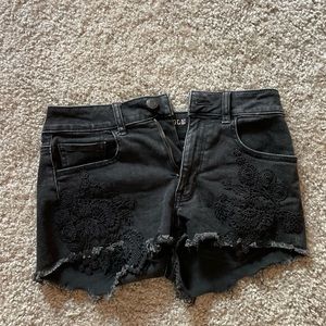 Black Jean Shorts